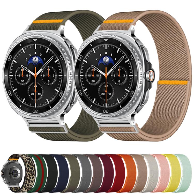 For Samsung Galaxy Watch8 / Watch8 Classic Adjustable Single Loop Elastic Nylon Watch Band(Starlight)