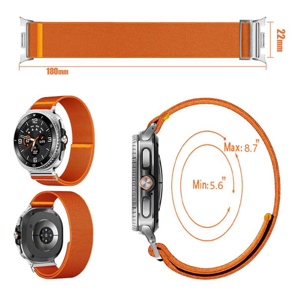 For Samsung Galaxy Watch8 / Watch8 Classic Adjustable Single Loop Elastic Nylon Watch Band(Pink)