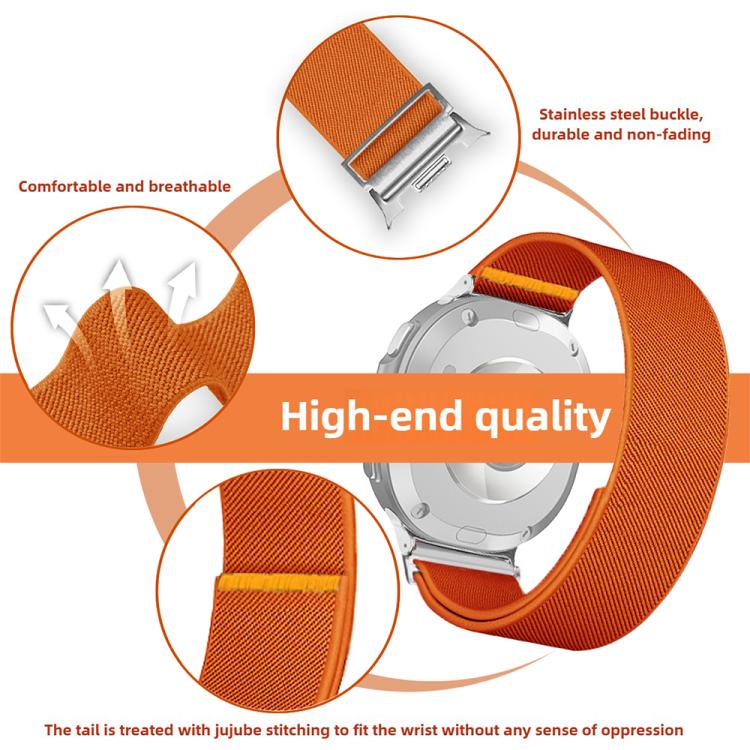 For Samsung Galaxy Watch8 / Watch8 Classic Adjustable Single Loop Elastic Nylon Watch Band(Pink) - free shipping - PMC TechLife - Order now!