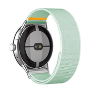 For Google Pixel Watch 3 45mm Adjustable Single Loop Elastic Nylon Watch Band(Mint Green)