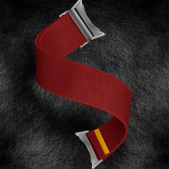 For Google Pixel Watch 3 45mm Adjustable Single Loop Elastic Nylon Watch Band(Red)