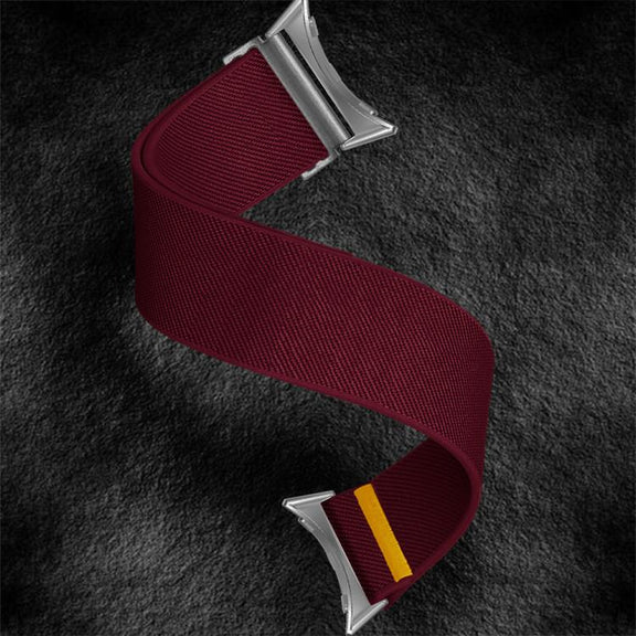 For Google Pixel Watch 3 45mm Adjustable Single Loop Elastic Nylon Watch Band(Wine Red)