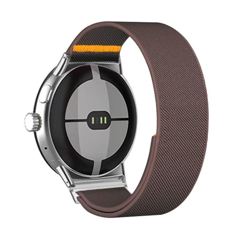For Google Pixel Watch 3 45mm Adjustable Single Loop Elastic Nylon Watch Band(Smokey Purple)
