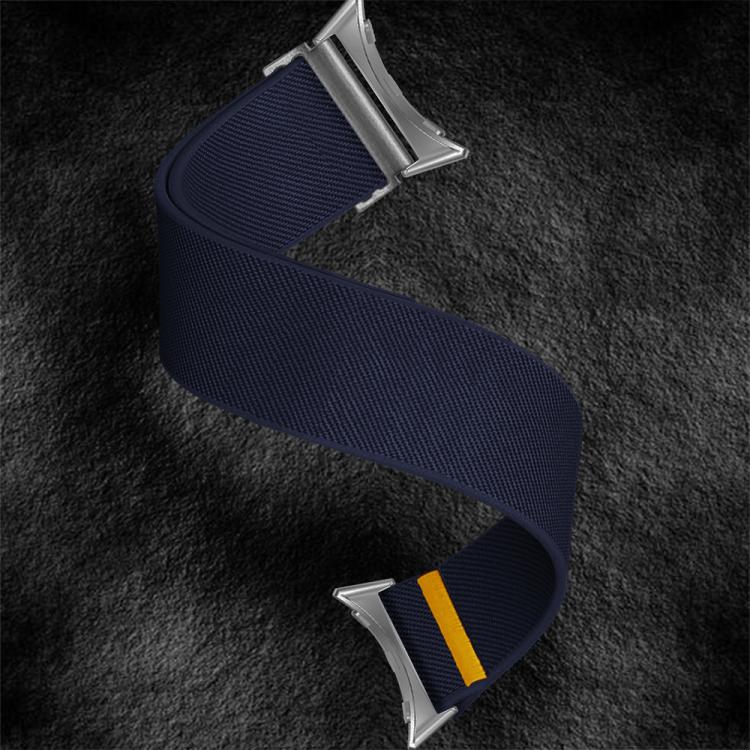 For Google Pixel Watch 3 45mm Adjustable Single Loop Elastic Nylon Watch Band(Dark Blue)