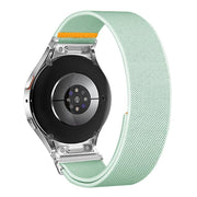 For Samsung Galaxy Watch FE / 7 / 6 / 5 / 4 Adjustable Single Loop Elastic Nylon Watch Band(Mint Green)
