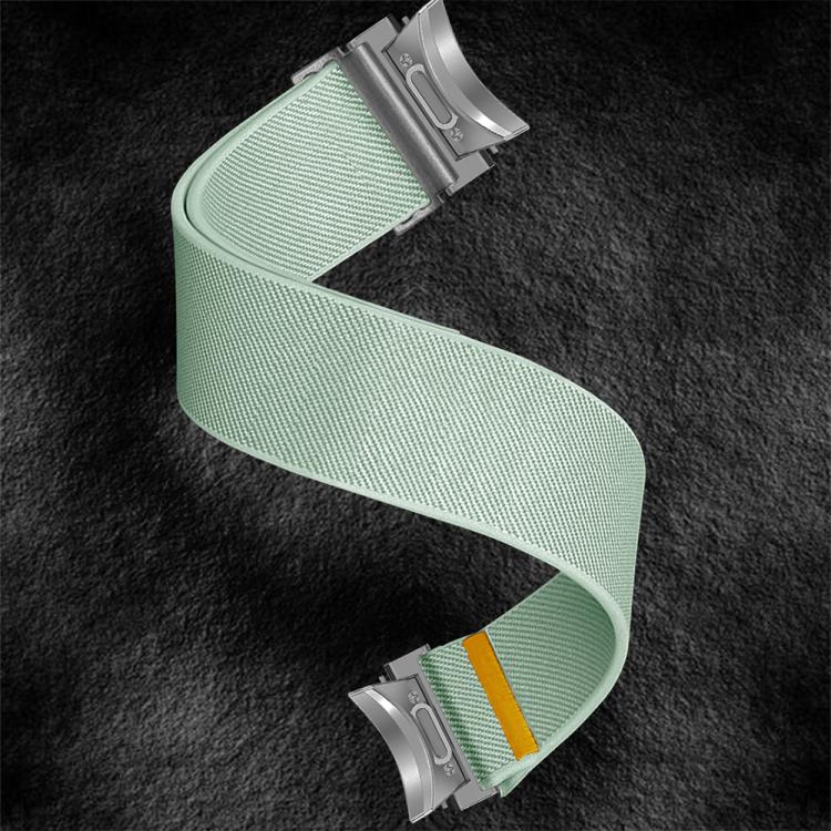 For Samsung Galaxy Watch FE / 7 / 6 / 5 / 4 Adjustable Single Loop Elastic Nylon Watch Band(Mint Green)