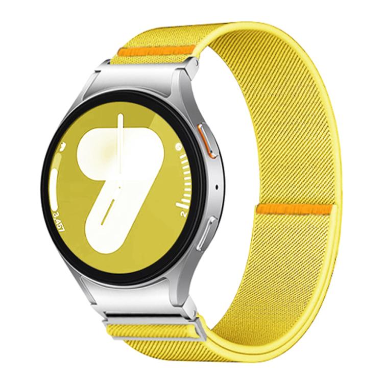 For Samsung Galaxy Watch FE / 7 / 6 / 5 / 4 Adjustable Single Loop Elastic Nylon Watch Band(Yellow) - free shipping - PMC TechLife - Order now!