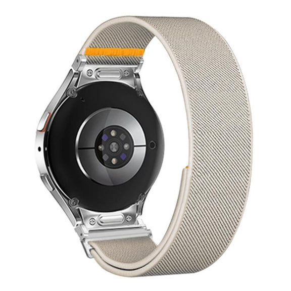 For Samsung Galaxy Watch FE / 7 / 6 / 5 / 4 Adjustable Single Loop Elastic Nylon Watch Band(Starlight)