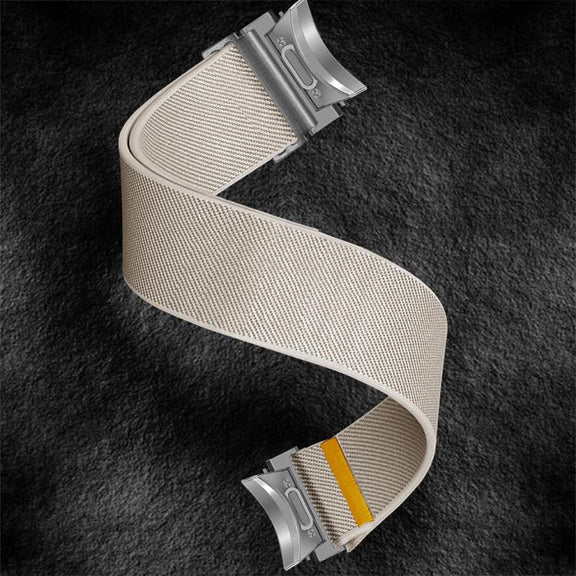For Samsung Galaxy Watch FE / 7 / 6 / 5 / 4 Adjustable Single Loop Elastic Nylon Watch Band(Starlight)