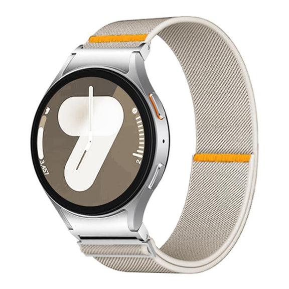 For Samsung Galaxy Watch FE / 7 / 6 / 5 / 4 Adjustable Single Loop Elastic Nylon Watch Band(Starlight)