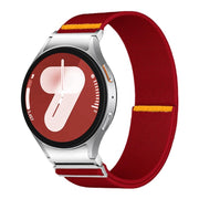 For Samsung Galaxy Watch FE / 7 / 6 / 5 / 4 Adjustable Single Loop Elastic Nylon Watch Band(Red)