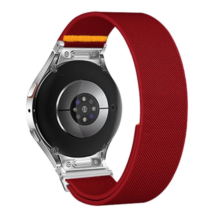 For Samsung Galaxy Watch FE / 7 / 6 / 5 / 4 Adjustable Single Loop Elastic Nylon Watch Band(Red)