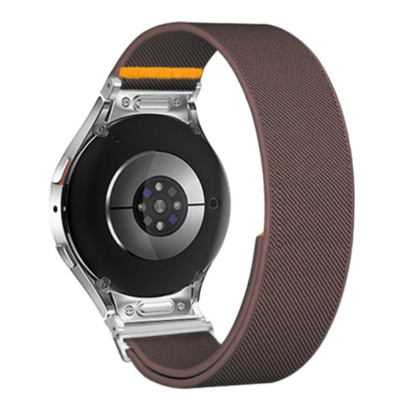 For Samsung Galaxy Watch FE / 7 / 6 / 5 / 4 Adjustable Single Loop Elastic Nylon Watch Band(Smokey Purple)
