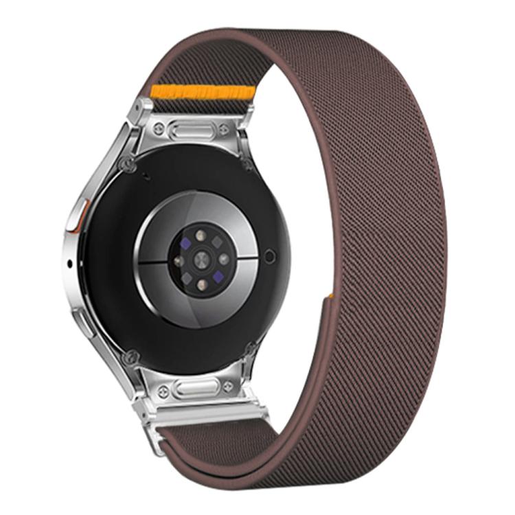 For Samsung Galaxy Watch FE / 7 / 6 / 5 / 4 Adjustable Single Loop Elastic Nylon Watch Band(Smokey Purple)