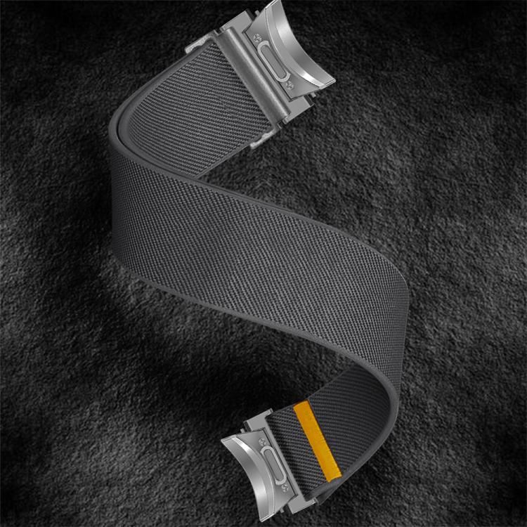 For Samsung Galaxy Watch FE / 7 / 6 / 5 / 4 Adjustable Single Loop Elastic Nylon Watch Band(Gray)