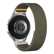 For Samsung Galaxy Watch FE / 7 / 6 / 5 / 4 Adjustable Single Loop Elastic Nylon Watch Band(Army Green)