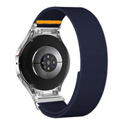 For Samsung Galaxy Watch FE / 7 / 6 / 5 / 4 Adjustable Single Loop Elastic Nylon Watch Band(Dark Blue)
