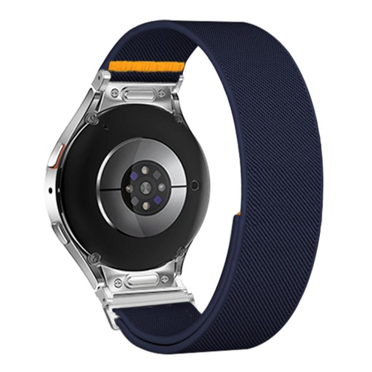 For Samsung Galaxy Watch FE / 7 / 6 / 5 / 4 Adjustable Single Loop Elastic Nylon Watch Band(Dark Blue)