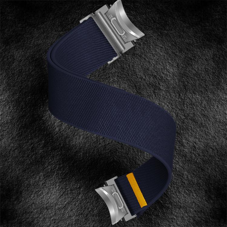 For Samsung Galaxy Watch FE / 7 / 6 / 5 / 4 Adjustable Single Loop Elastic Nylon Watch Band(Dark Blue)