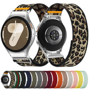 For Samsung Galaxy Watch FE / 7 / 6 / 5 / 4 Adjustable Single Loop Elastic Nylon Watch Band(Red)