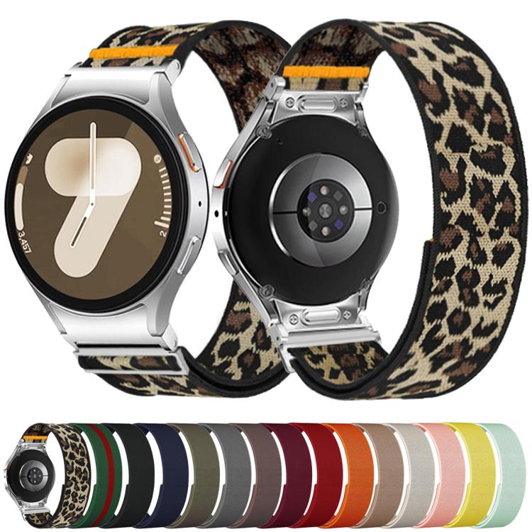 For Samsung Galaxy Watch FE / 7 / 6 / 5 / 4 Adjustable Single Loop Elastic Nylon Watch Band(Dark Blue)