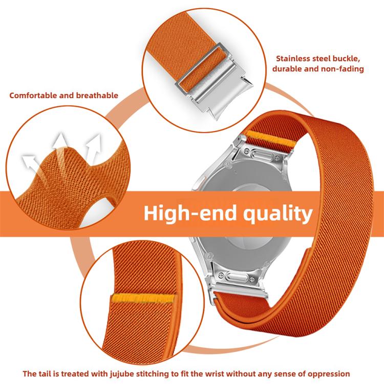 For Samsung Galaxy Watch FE / 7 / 6 / 5 / 4 Adjustable Single Loop Elastic Nylon Watch Band(Leopard Print) - free shipping - PMC TechLife - Order now!