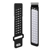 Reverse Buckle Sports Breathable Silicone Watch Band For WHOOP 5.0 Regular(Black Light Gray)