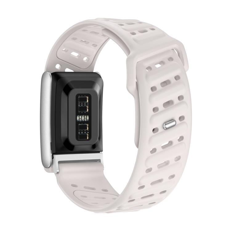 Reverse Buckle Sports Breathable Silicone Watch Band For WHOOP 5.0 Regular(Starlight)