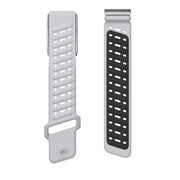 Reverse Buckle Sports Breathable Silicone Watch Band For WHOOP 5.0 Regular(Light Gray Black)