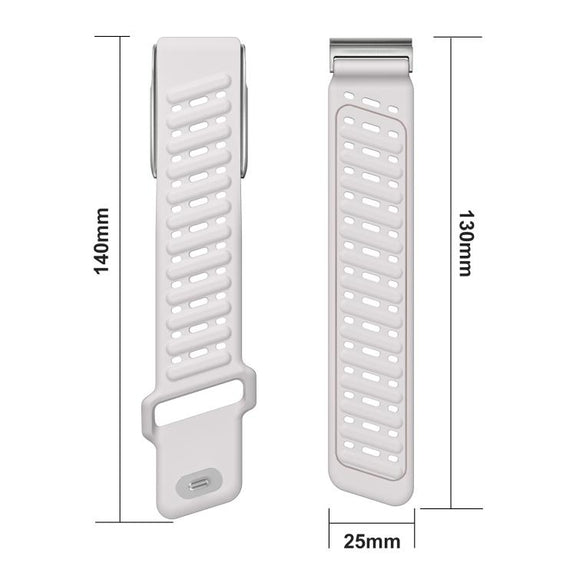 Reverse Buckle Sports Breathable Silicone Watch Band For WHOOP 5.0 Regular(Starlight)