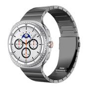 For Samsung Galaxy Watch8 / Watch8 Classic Integrated One Bead Stainless Steel Watch Band(Gray)