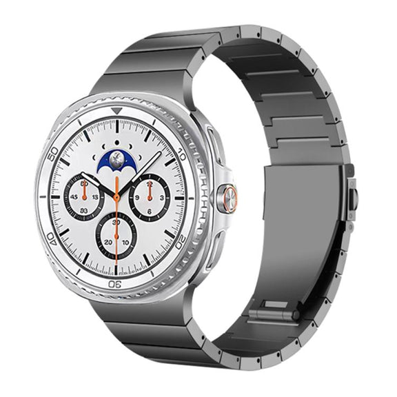 For Samsung Galaxy Watch8 / Watch8 Classic Integrated One Bead Stainless Steel Watch Band(Gray)