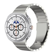 For Samsung Galaxy Watch8 / Watch8 Classic Integrated One Bead Stainless Steel Watch Band(Titanium Color)