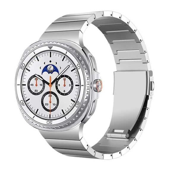 For Samsung Galaxy Watch8 / Watch8 Classic Integrated One Bead Stainless Steel Watch Band(Silver)