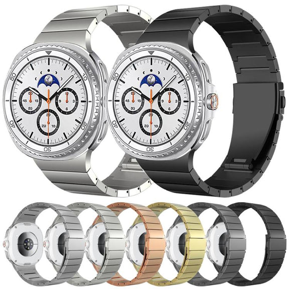 For Samsung Galaxy Watch8 / Watch8 Classic Integrated One Bead Stainless Steel Watch Band(Silver)