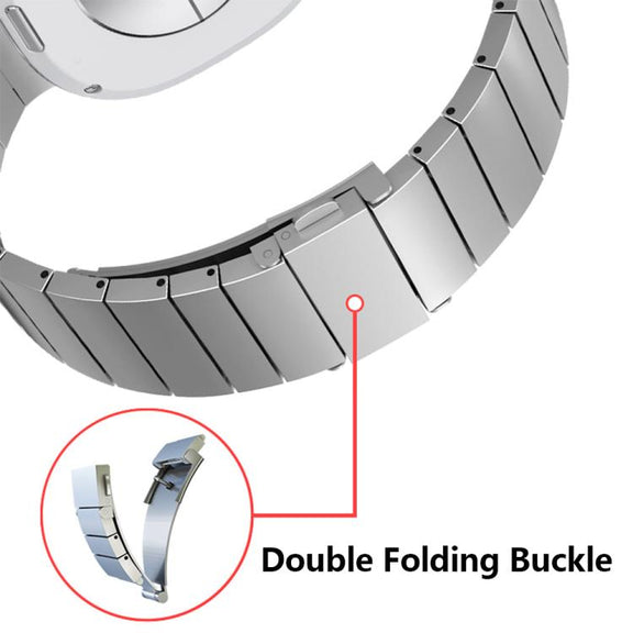 For Samsung Galaxy Watch8 / Watch8 Classic Integrated One Bead Stainless Steel Watch Band(Titanium Color)