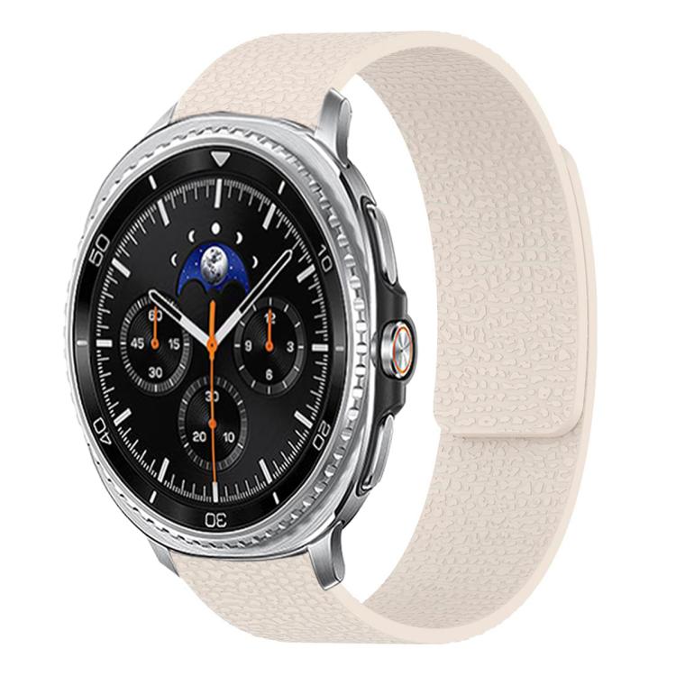 For Samsung Galaxy Watch8 / 8 Classic Lychee Texture Soft Magnetic Silicone Watch Band(Starlight) - free shipping - PMC TechLife - Order now!