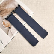 For Samsung Galaxy Watch8 / 8 Classic Lychee Texture Soft Magnetic Silicone Watch Band(Dark Blue)