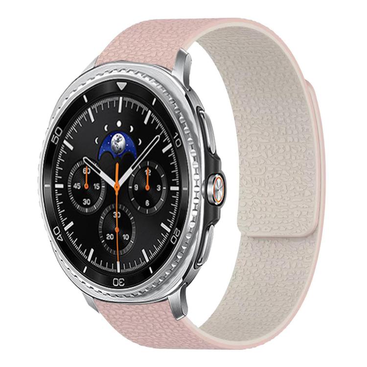 For Samsung Galaxy Watch8 / 8 Classic Lychee Texture Soft Magnetic Silicone Watch Band(Pink Starlight) - free shipping - PMC TechLife - Order now!