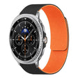 For Samsung Galaxy Watch8 / 8 Classic Lychee Texture Soft Magnetic Silicone Watch Band(Black Orange) - free shipping - PMC TechLife - Order now!