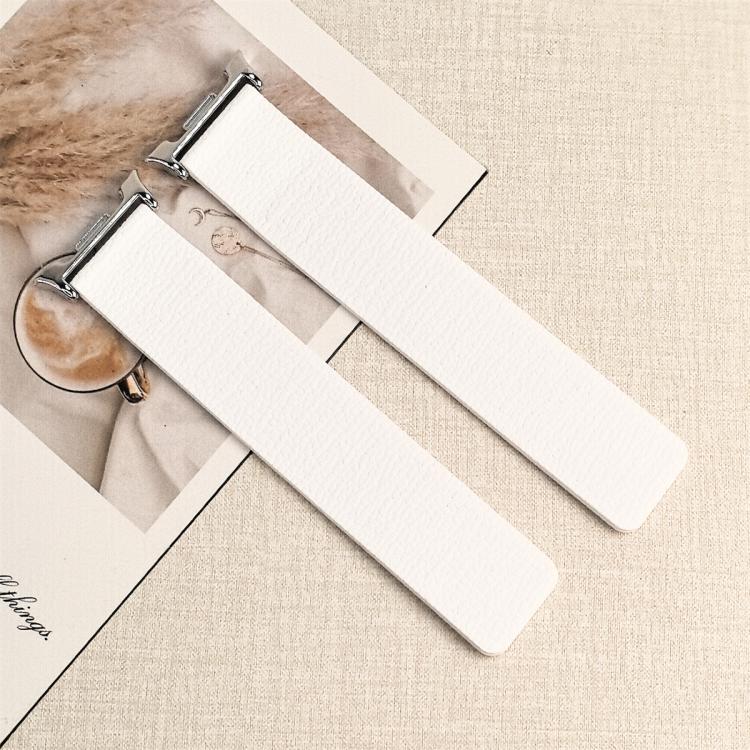 For Samsung Galaxy Watch Ultra 47mm / Ultra 2025 Lychee Texture Soft Magnetic Silicone Watch Band(White) - free shipping - PMC TechLife - Order now!