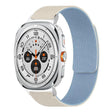 For Samsung Galaxy Watch Ultra 47mm / Ultra 2025 Lychee Texture Soft Magnetic Silicone Watch Band(White Blue) - free shipping - PMC TechLife - Order now!