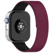 For Huawei Watch Fit4 / Fit4 Pro / Fit3 Lychee Texture Soft Magnetic Silicone Watch Band(Wine Black)