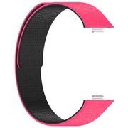 For Huawei Watch Fit4 / Fit4 Pro / Fit3 Lychee Texture Soft Magnetic Silicone Watch Band(Pink Black)