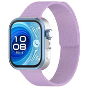 For Huawei Watch Fit4 / Fit4 Pro / Fit3 Lychee Texture Soft Magnetic Silicone Watch Band(Light Purple)