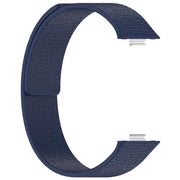 For Huawei Watch Fit4 / Fit4 Pro / Fit3 Lychee Texture Soft Magnetic Silicone Watch Band(Dark Blue)
