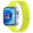 For Huawei Watch Fit4 / Fit4 Pro / Fit3 Lychee Texture Soft Magnetic Silicone Watch Band(Fluorescent Green) - free shipping - PMC TechLife - Order now!