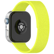For Huawei Watch Fit4 / Fit4 Pro / Fit3 Lychee Texture Soft Magnetic Silicone Watch Band(Fluorescent Green)