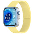 For Huawei Watch Fit4 / Fit4 Pro / Fit3 Lychee Texture Soft Magnetic Silicone Watch Band(Light Yellow) - free shipping - PMC TechLife - Order now!