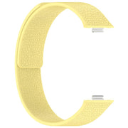 For Huawei Watch Fit4 / Fit4 Pro / Fit3 Lychee Texture Soft Magnetic Silicone Watch Band(Light Yellow)
